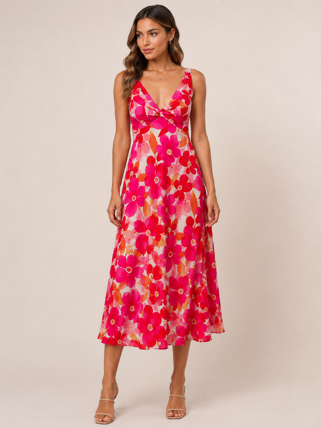 Sunset Bloom Midi Dress